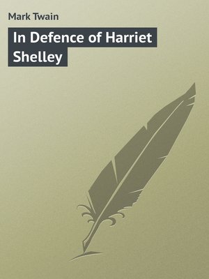 cover image of In Defence of Harriet Shelley